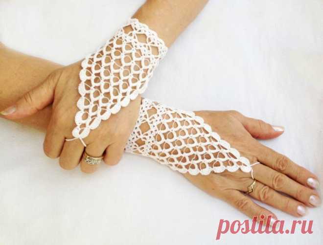 Crochet Pattern Fingerless Gloves Pattern Bridal Wedding | Etsy