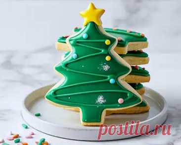 Рецепт сахарного печенья в виде елки