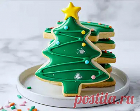 Рецепт сахарного печенья в виде елки
