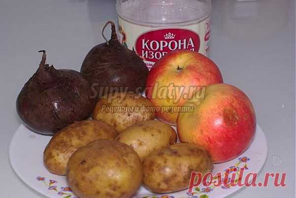 Постная запеканка из картофеля, свеклы и яблок. Рецепт с пошаговыми фото