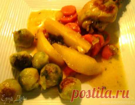 Куриные голени с овощами и брюссельской капустой | Официальный сайт кулинарных рецептов Юлии Высоцкой