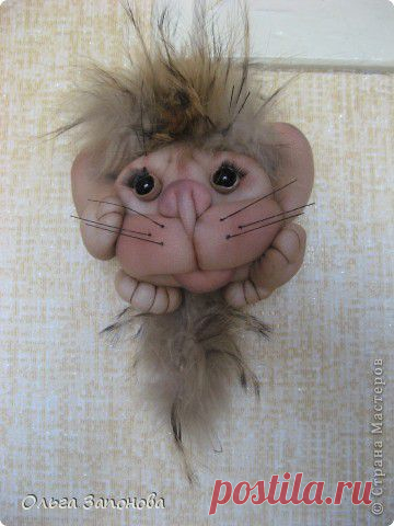 Котенок из капрона и МК.
