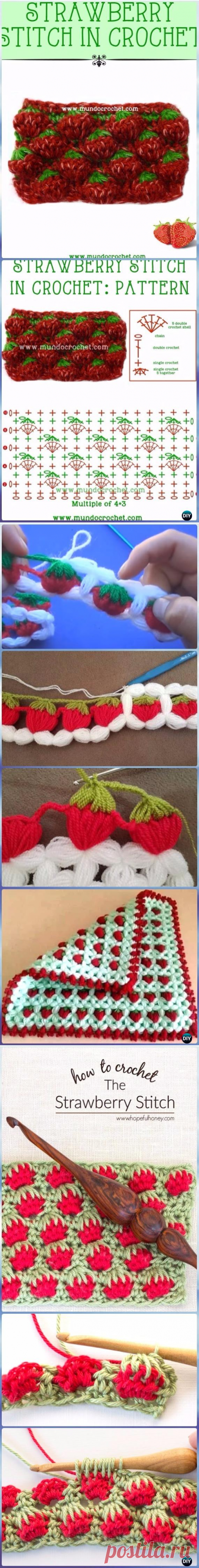 Crochet Strawberry Stitch Free Pattern Video Tutorial