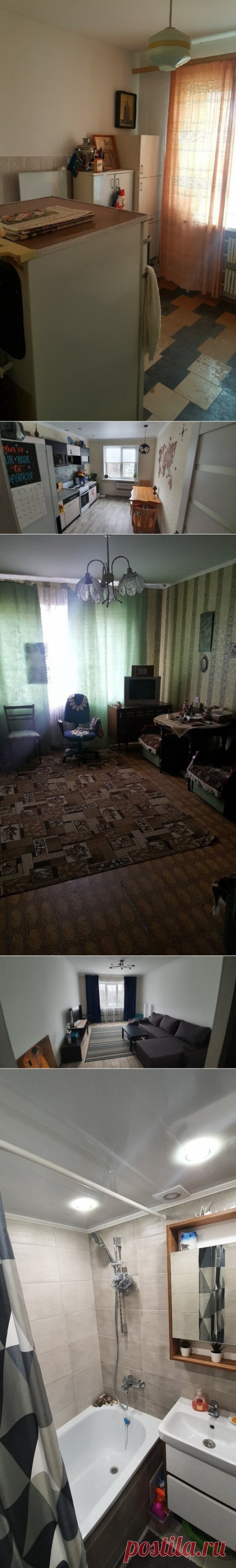 Простой и бюджетный ремонт в двухкомнатной хрущевке (фото до и после)