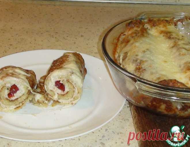 Большой драник с фаршем – кулинарный рецепт