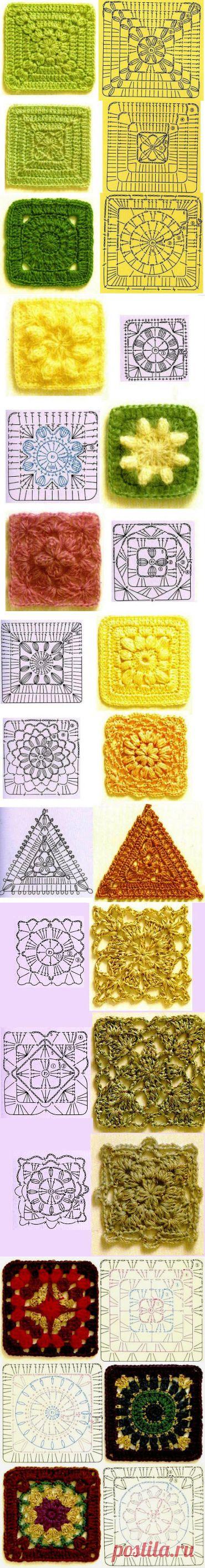 MES FAVORIS TRICOT-CROCHET: 50 grilles de carrés au crochet