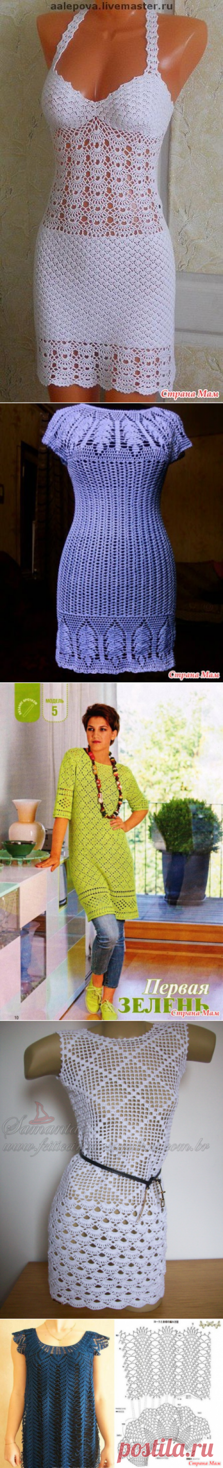 *Подборка красивейших летних платьиц, сарафанов и топиков для милых девушек. Спешите создать для себя красоту!!! - Все в ажуре... (вязание крючком) - Страна Мам