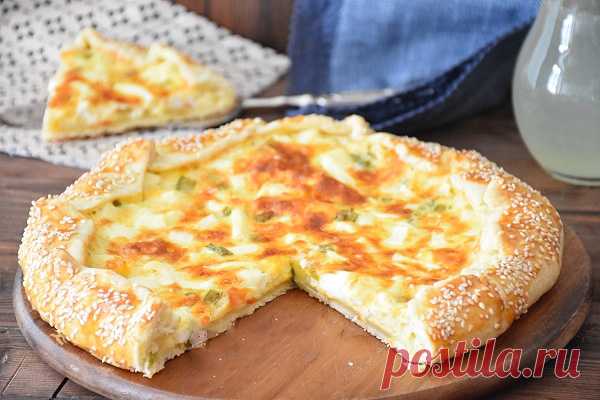 Открытый пирог с сыром и яйцом — Моя кухня