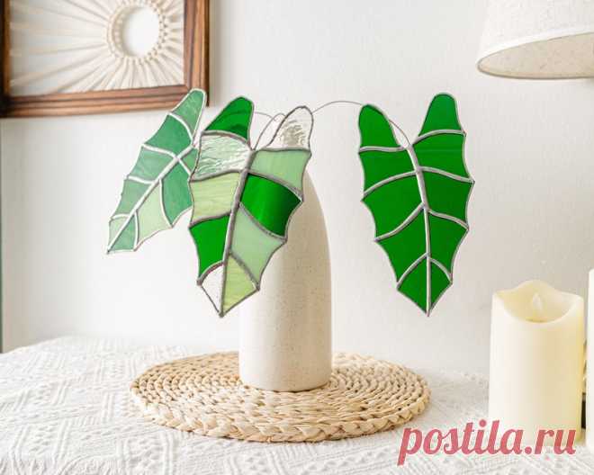 Hoja verde de vidrio, Ideas de regalos de jardín, Atrapasueños de plantas, Decoración Monstera, Regalos de jardín únicos, Decoración de ventanas, Vidriera Monstera F34 - Etsy Chile