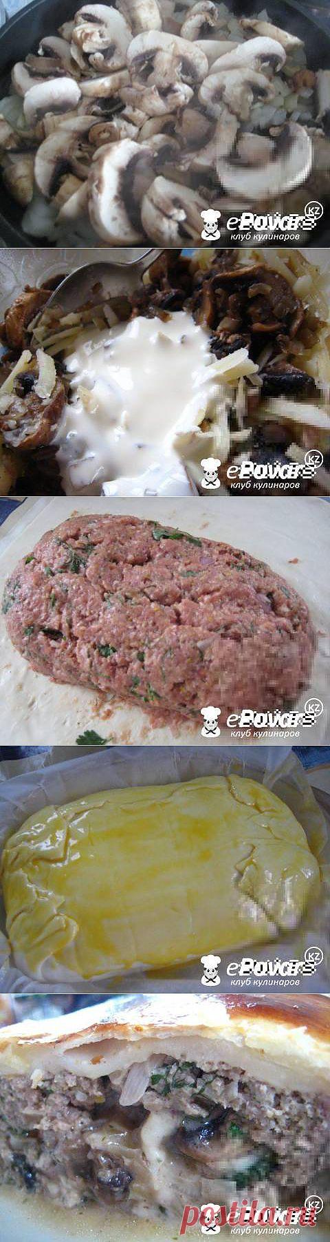 Мясной пирог с грибной начинкой — Рецепт приготовления с фото — Рецепты выпечки, Пироги и пирожки