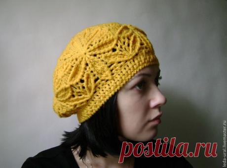 Берет Солнечный – купить в интернет-магазине на Ярмарке Мастеров с доставкой - 4F93VRU | Каменск-Уральский