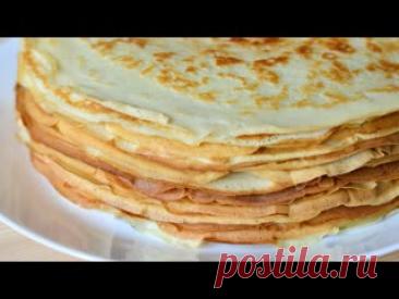 Блины на кефире Рецепт:2 яйцащепотка соли3 ст л сахара1,5 ст кефира комнатной температуры0,5 ст теплой воды или молока1 ст л растительного масла1 ст муки0,5 ч л соды