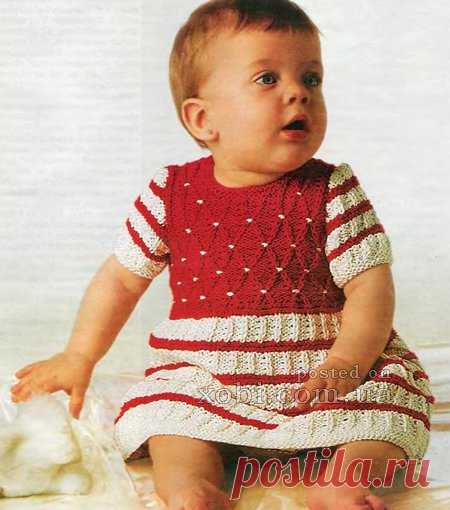 Детские платья, сарафаны и туники вязаные крючком и спицами