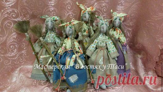 Купить Баба Яга - комбинированный, баба яга, сказка, мифы, суеверия, берегиня, ситец, лён