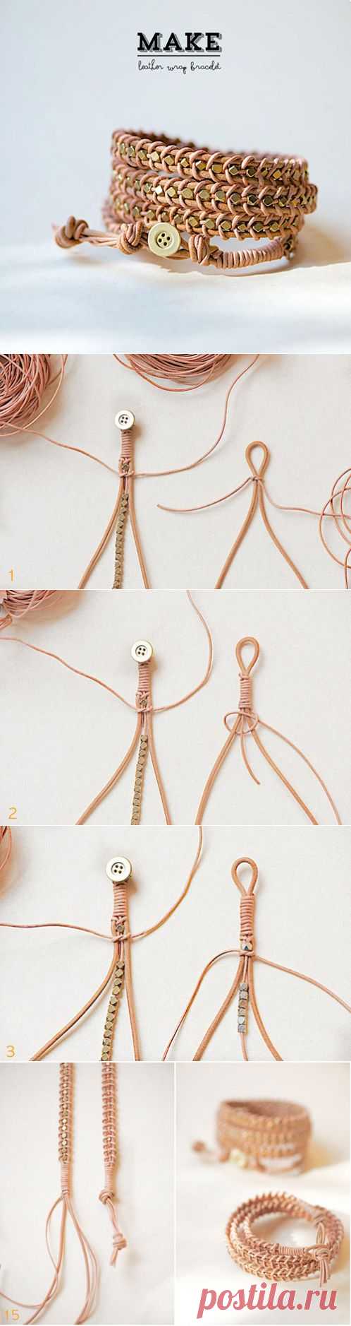 Кожаные плетеные браслеты своими руками - Ручная работа и креатив - интернет-журнал | Поделки своими руками