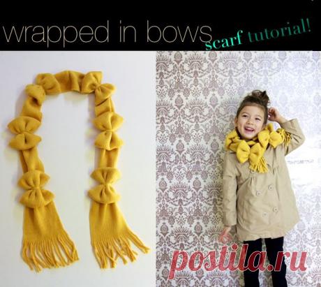 Шарф с бантиками.