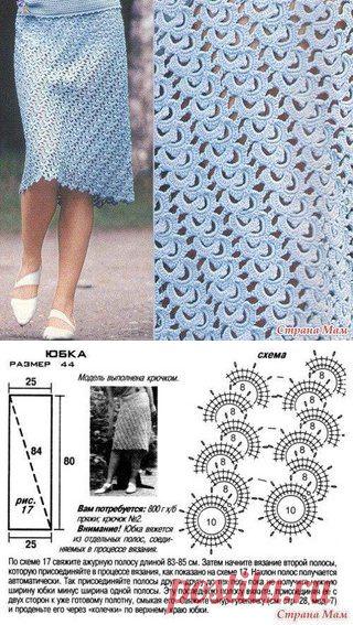 Красивая юбка крючком