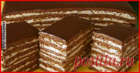 Вкусный шоколадно-медовый торт с заварным кремом Ингредиенты: Для теста: 1 яйцо 150 г. Сахара 30 г. Маргарина 1 чайная ложка соды 2 столовые ложки меда 3 столовые ложки молока 400 г. муки 2-3 столовые ложки какао Для крема: 1 яйцо 2 столовые ложки муки 100 г. сахара 300 мл. молока 300 г. сливочного масла грецкие орехи Для глазури: 100 г. шоколада …