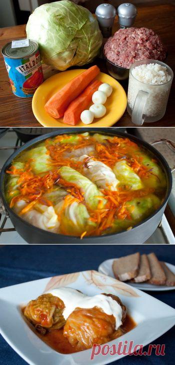 Голубцы с мясом и рисом - Пошаговый рецепт с фото.