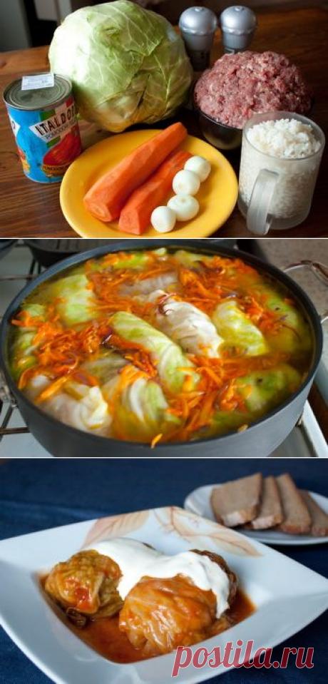 Голубцы с мясом и рисом - Пошаговый рецепт с фото.