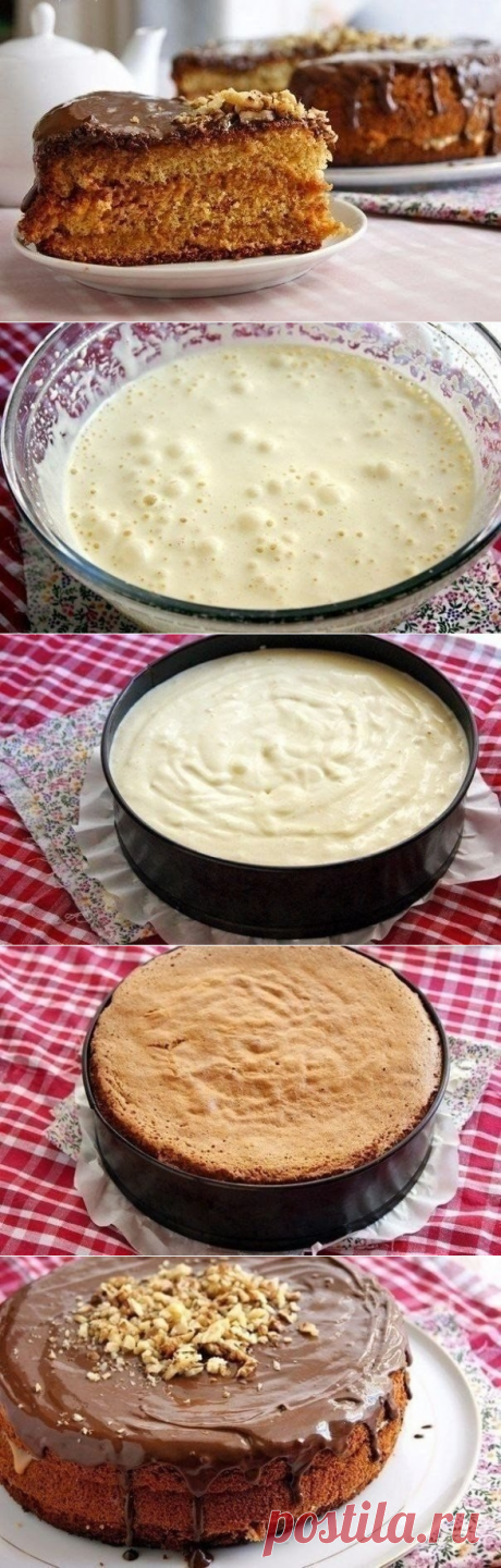 Как приготовить очень вкусный нежный медовый бисквит. - рецепт, ингридиенты и фотографии
