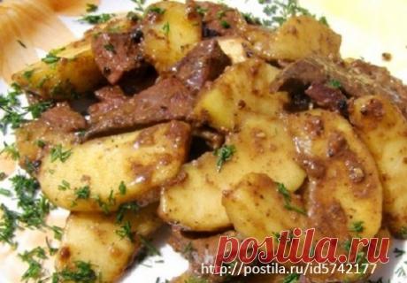 КУРИНАЯ ПЕЧЕНЬ С ЯБЛОКАМИ.