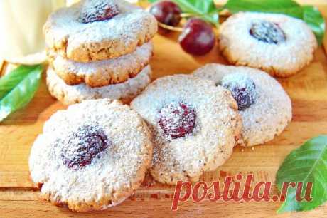 Овсяное печенье с орехами и вишней - пошаговый рецепт с фото на Повар.ру