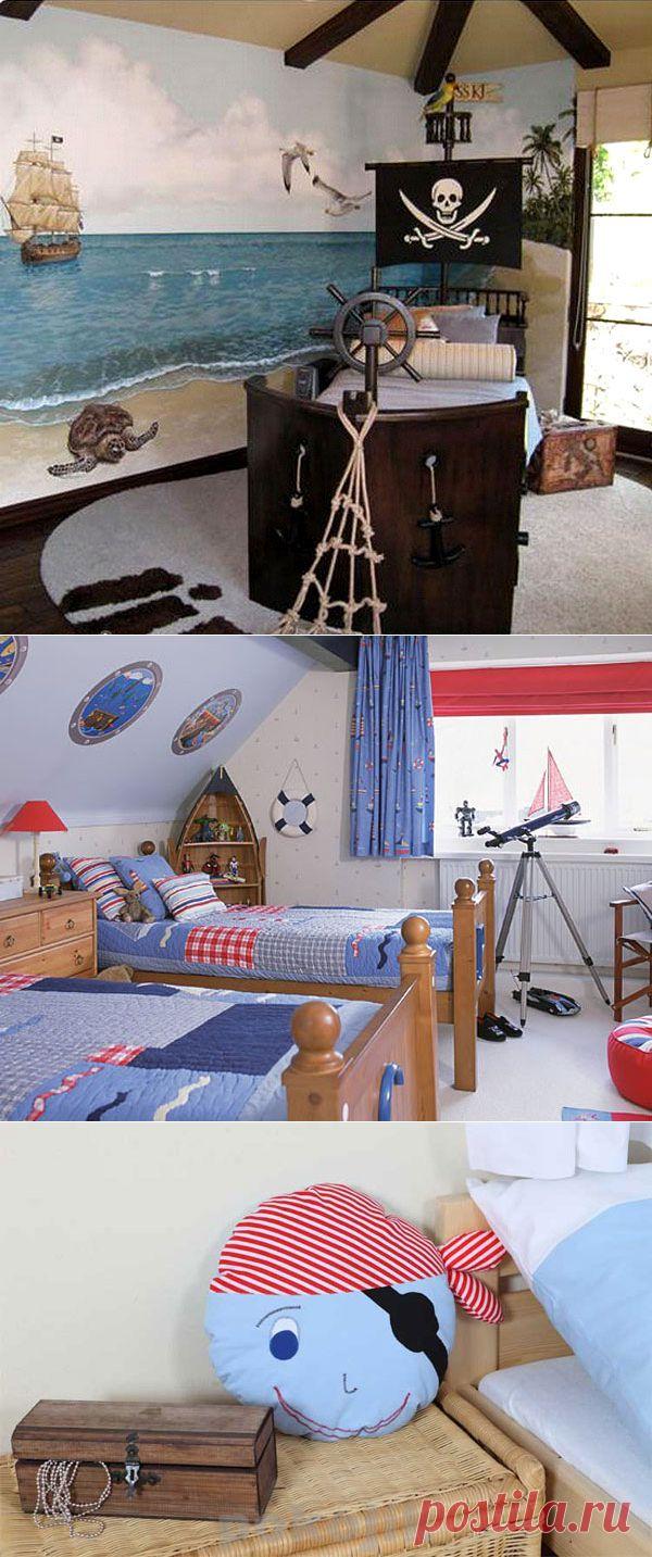 Дизайн детской в пиратском стиле (фото)