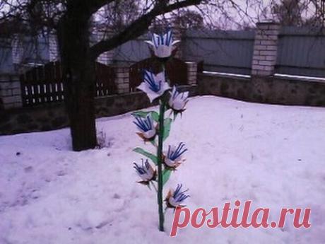 Цветы из пластиковых бутылок ( № - 3 ) , своими руками. - YouTube