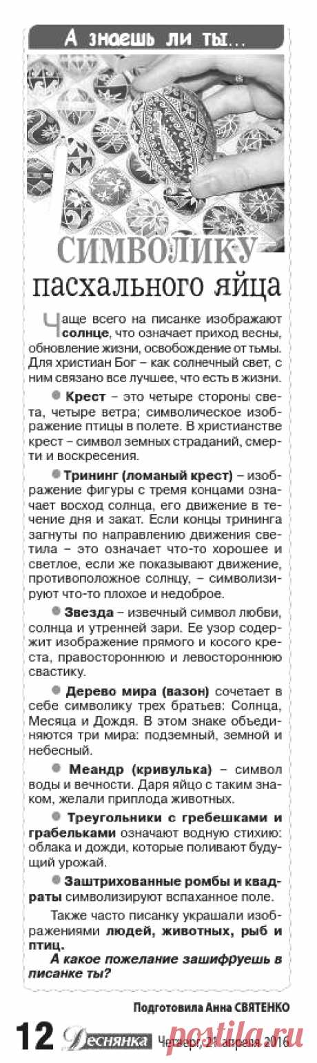 Символика пасхального яйца