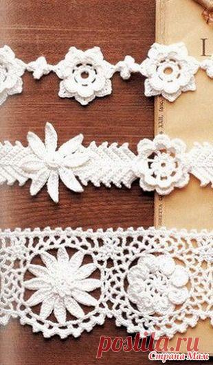 . Три вида цветочной каймы - Все в ажуре... (вязание крючком) - Страна Мам