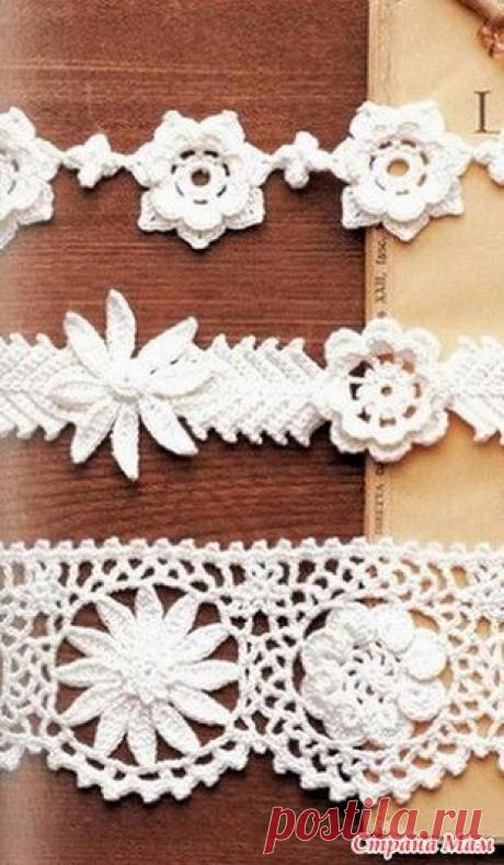 . Три вида цветочной каймы - Все в ажуре... (вязание крючком) - Страна Мам
