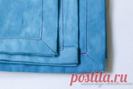 To Miter or Not? How to Sew a Double Fold Hem with 3 Corner Options - Black Walnut Stitch Studio