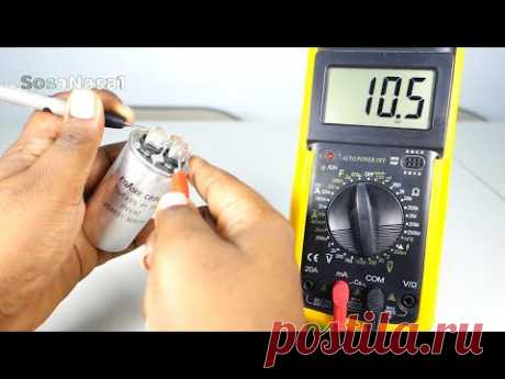 como probar si un capacitor de arranque funciona usando el multimetro digital DT9205A