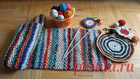 Хлам в дело - плетём и вяжем коврики из ненужных вещей | Дедушкин дом | Яндекс Дзен