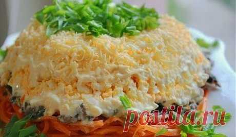 шеф-повар Одноклассники: Очень вкусный салат с корейской морковкой.