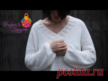 СВИТЕР oversize "OVERSOFT" вязаный спицами без швов. Часть 1