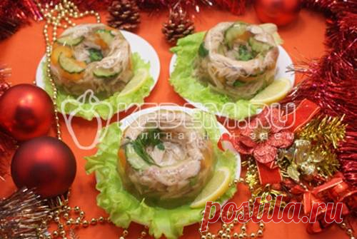 Заливное из курицы новогоднее - рецепт с фото / Простые рецепты