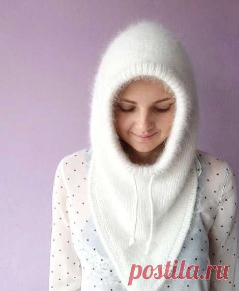 МК двойной зимний капор из пуха норки