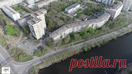 Новокузнецк 360 (8 серия) Заводской район, (квадрокоптер, беспилотник, с высоты птичьего полета)