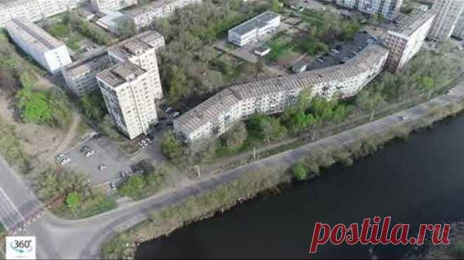 Новокузнецк 360 (8 серия) Заводской район, (квадрокоптер, беспилотник, с высоты птичьего полета)