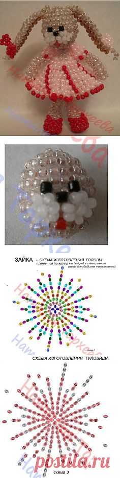 Игрушка "Зайка" из бисера. Продолжение мастер-класса тут http://strady.org.ua/post161923320/