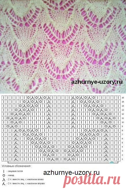 (3640) Pinterest - Необычный узор спицами | Ажурные Узоры | Узоры для вязания спицами