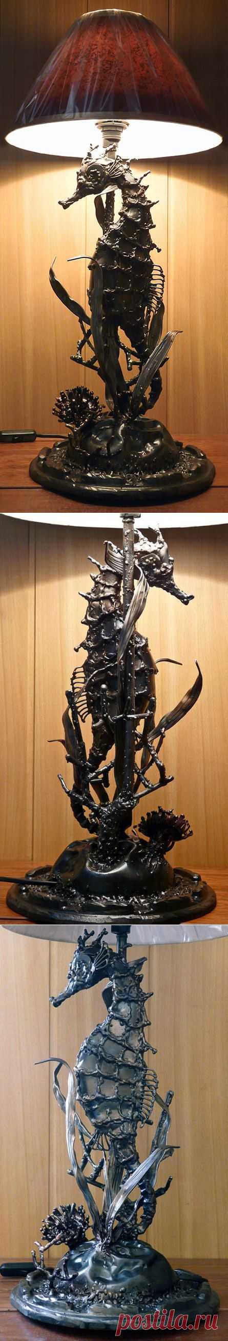 Настольная лампа "Морской конёк" / Наши пользователи / Работы пользователей Стимпанкера / Коллективные блоги / Steampunker.ru - сеть для любителей steampunk'а