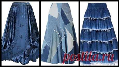 new and stylish daily wear Denim skirts ideas