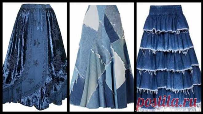 new and stylish daily wear Denim skirts ideas