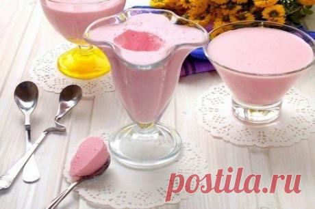 Творожный мусс на киселе