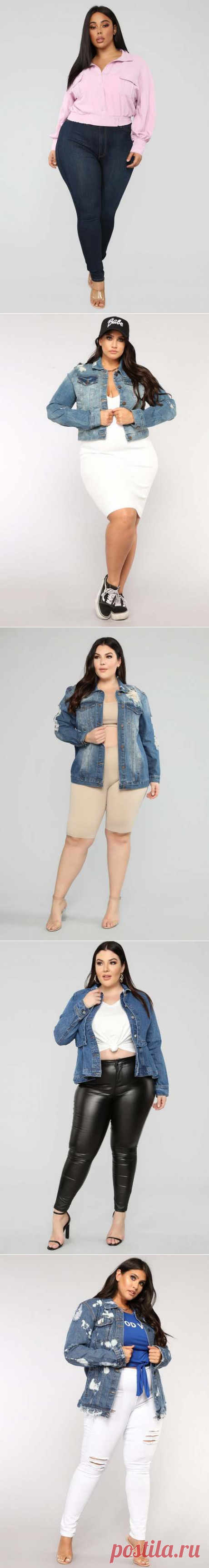 Джинсовые куртки для полных девушек американского бренда Fashion Nova весна-лето 2019 (60 фото)