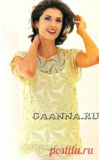 Туника из мотивов – «мельниц»