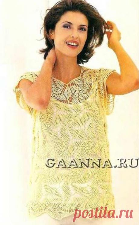 Туника из мотивов – «мельниц»